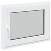 vidaXL Kellerfenster RISOR 80 x 50 cm PVC und Glas Wei&szlig;