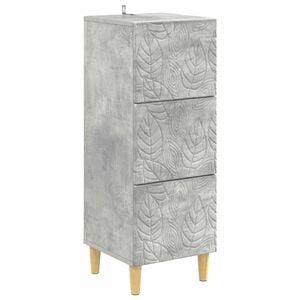 vidaXL Schubladenschrank 33 x 34,5 x 90 cm Holzwerkstoff Betongrau