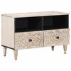 vidaXL TV-Schr&auml;nk Wei&szlig; 70 x 33,5 x 46 cm Massivholz Mango