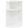 vidaXL Beistelltisch Hochglanz Wei&szlig; 29,6 x 29,6 x 60 cm Holzwerkstoff
