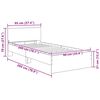 vidaXL Bettrahmen mit Kopfteil Altholz 90 x 200 cm Holzwerkstoff