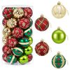 vidaXL Weihnachtskugelset 30 stk. Rot, Gr&uuml;n und Gold &Oslash; 6 cm Kunststoff