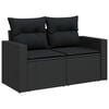 vidaXL Gartensofa-set 9 pcs Schwarz Poly-Rattan