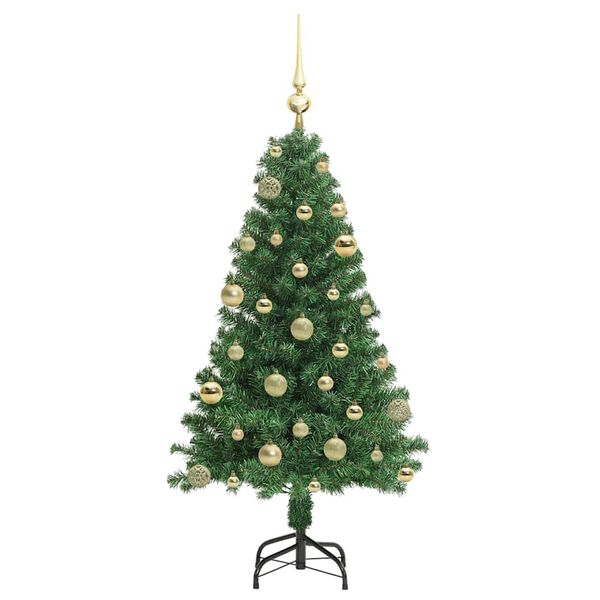 vidaXL K&uuml;nstlicher Weihnachtsbaum mit 150 LEDs mit St&auml;nder Gr&uuml;n 120 cm