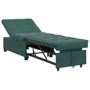 vidaXL Schlafsofa Dunkelgr&uuml;n 194 x 67 x 82 cm Samt