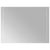 vidaXL LED-Badezimmerspiegel Transparent 80 x 60 cm Geh&auml;rtetes Glas