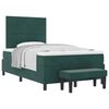 vidaXL Boxspringbett mit Kissen Dunkelgr&uuml;n 190 x 120 cm Samt