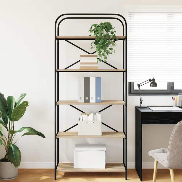 vidaXL B&uuml;cherregal Sonoma-Eiche 80 x 30 x 183 cm Holzwerkstoff