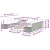 vidaXL Garten-Sofa-Set mit Kissen 11 pcs Hellgrau und Dunkelgrau