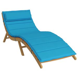 vidaXL Sonnen-Lounger Kissen Hellblau 180 x 60 x 4 cm Oxford-Stoff