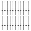 vidaXL Eingebetteter Zaunpfosten 22 stk. Grau 100 cm