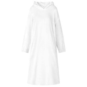 vidaXL Decken-Hoodie Wei&szlig; M Flanell