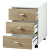 Germania Rollschrank Altino 40 x 48,9 x 56,9 cm Navarra-Eiche und Wei&szlig;
