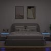 vidaXL Wand-Nachttische mit LED-Leuchten 2 Stk. Weiß