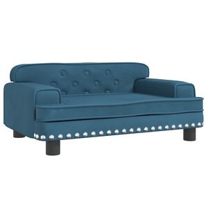 vidaXL Hundebett Blau 70x45x30 cm Samt