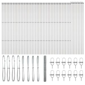 vidaXL Zaunpfosten Silber