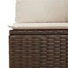 vidaXL 5-tlg. Garten-Sofagarnitur mit Kissen Braun Poly Rattan