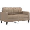 vidaXL 2-Sitzer-Sofa mit Zierkissen Cappuccino-Braun 140 cm Kunstleder