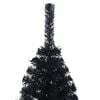 vidaXL K&uuml;nstlicher Halb-Weihnachtsbaum mit St&auml;nder Schwarz 120 cm PVC