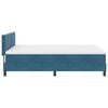 vidaXL Boxspringbett mit Matratze Dunkelblau 160 x 200 cm Samt