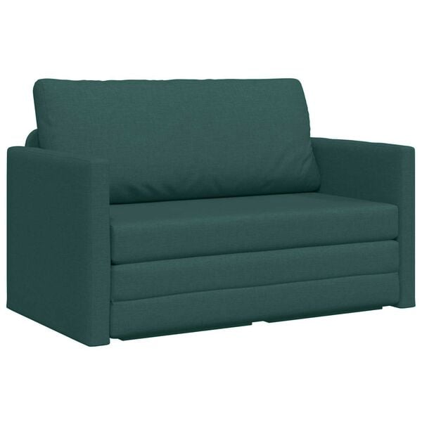 vidaXL Schlafsofa 110cm Dunkelgr&uuml;n Stoff