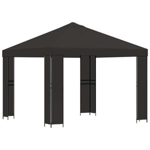 vidaXL Pavillon 3 x 3 m Anthrazit Polyester und Stahl 190 gsm