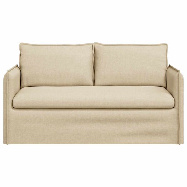 vidaXL Sofa Creme Gesamtabmessungen: 156 x 82 x 85 cm (B x T x H) Samt