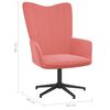 vidaXL Relaxsessel Rosa Samt