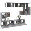 vidaXL 10-tlg. TV-Schrank-Set Grau Sonoma Holzwerkstoff