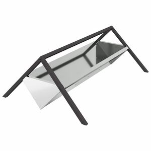vidaXL Futtertr&ouml;ge f&uuml;r Nutztiere Silber 111 x 76 x 38 cm