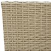 vidaXL 5-tlg. Garten-Essgruppe mit Kissen Poly Rattan Beige