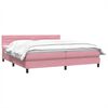 vidaXL Boxspringbett mit Matratze Rosa 200x210 cm Samt