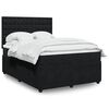 vidaXL Boxspringbett mit Matratze Schwarz 160x200 cm Samt
