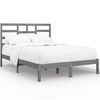vidaXL Massivholzbett Grau 120x190 cm