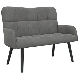 vidaXL Zweisitzer Sofa Dunkelgrau 115 x 61 x 87 cm Samt