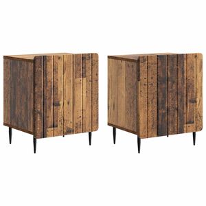 vidaXL Nachttisch 2 pcs Altholz 43 x 34,5 x 52 cm Holzwerkstoff