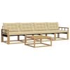 vidaXL Outdoor-Sofagarnitur 5 stk. Wei&szlig; und Beige