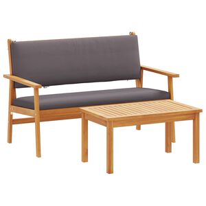 vidaXL Gartensofa-set 2 stk. Anthrazit Massivholz Akazie