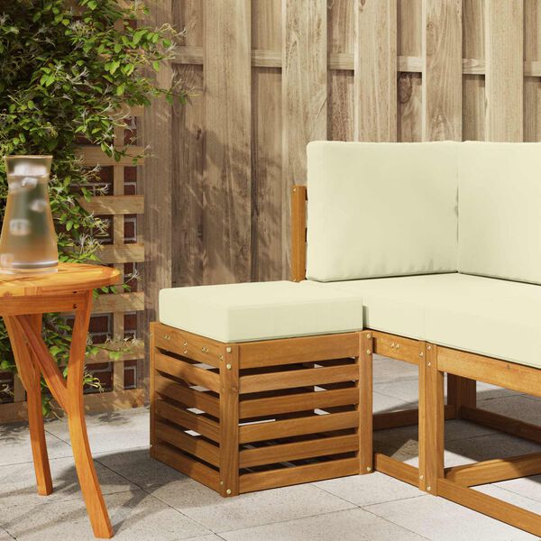 vidaXL Outdoor Hocker Bank Massivholz Akazie Natur