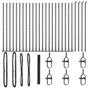 vidaXL Zaunpfosten Grau