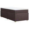 vidaXL Boxspringbett mit Matratze Dunkelbraun 90x190 cm Stoff
