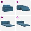 vidaXL Bodensofa mit Schlaffunktion Blau 122x204x55 cm Samt