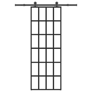 vidaXL Schiebet&uuml;r mit Beschlag 76x205 cm ESG-Glas & Aluminium
