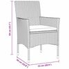vidaXL Garten Essgruppe mit Kissen 7 pcs Grau Poly-Rattan