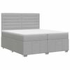 vidaXL Boxspringbett mit Matratze Hellgrau 140 x 200 cm Stoff