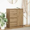 vidaXL Sideboard mit Schubladen Artisan-Eiche 71x35x84cm Holzwerkstoff