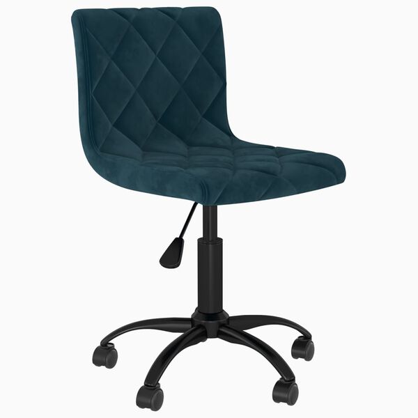 vidaXL Esszimmerst&uuml;hle 2 Stk. Drehbar Blau Samt