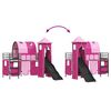vidaXL Kinderloftbett Schwarz und Pink 74,5 x 190 cm Metall