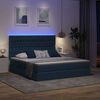 vidaXL Bett mit Stauraum und LED mit LED Blau 180 x 200 cm Polyester