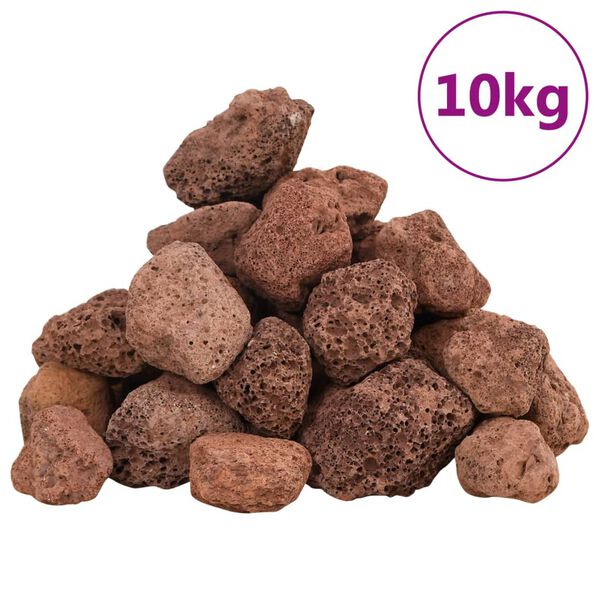 vidaXL Lavagranulat 10 kg Rot 3-5 cm
